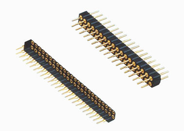 Materiale d'ottone del contatto della femmina della IMMERSIONE dei connettori del PWB di Pin dell'intestazione 2.0mm di fila doppia rotonda maschio del passo
