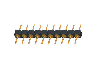 2.54mm con fila dell'intestazione di Pin del foro la singola tipo 10 connettore della IMMERSIONE da 180 gradi di Pin