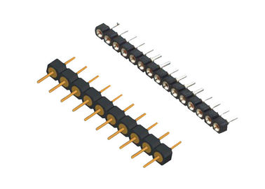 2.54mm con fila dell'intestazione di Pin del foro la singola tipo 10 connettore della IMMERSIONE da 180 gradi di Pin