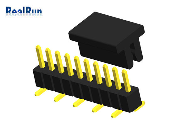 singolo Row10P connettore maschio dell'intestazione di 1.0mm 1x10 con il CAPPUCCIO