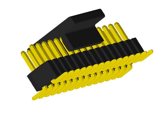 Fila doppia Pin Header del passo PA6T UL94V-0 di SMT 0.75A 1.0mm
