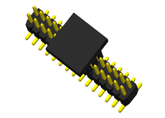 Fila doppia Pin Header del passo PA6T UL94V-0 di SMT 0.75A 1.0mm