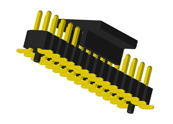 40 intestazione maschio di fila doppia del passo PA6T 0.75A di Pin 1.0mm
