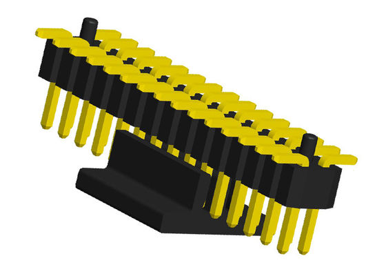 40 intestazione maschio di fila doppia del passo PA6T 0.75A di Pin 1.0mm