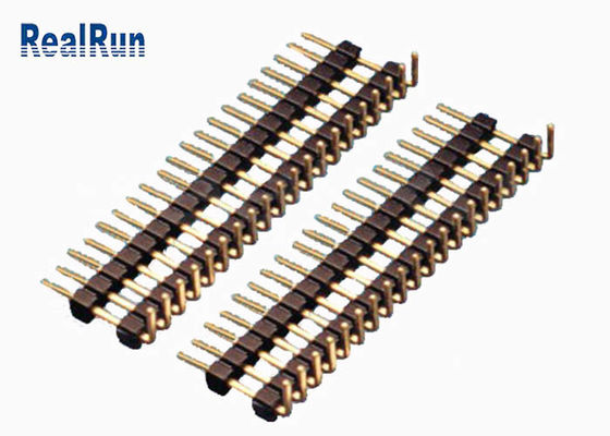 90 altezza Pin Header Connector PA6T 500VAC di grado 1.27mm