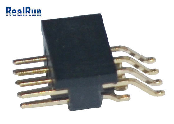 1.27mm SMT ad angolo retto PA6T Pin Header placcato oro 500VAC