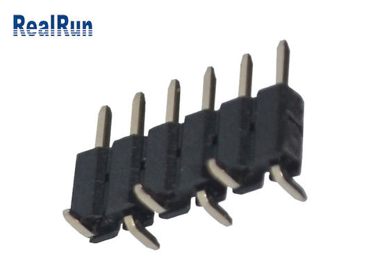 Fila Pin Header 6pin Tin Plating del passo PA6T di SMT 2.0mm singola