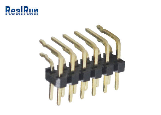Singolo SGS di Pin Header della plastica di 2*6 Pin Dual Row PBT
