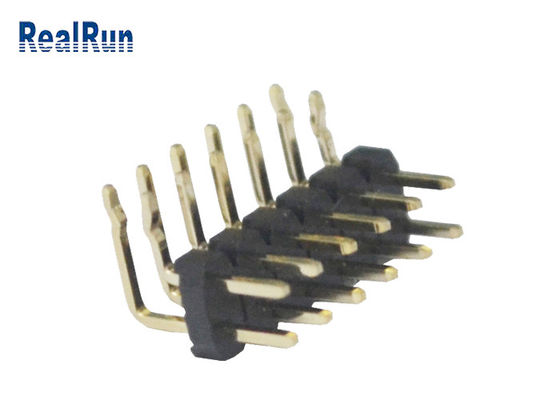 Singolo SGS di Pin Header della plastica di 2*6 Pin Dual Row PBT