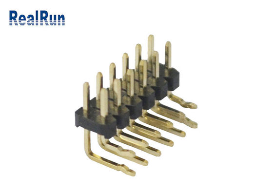 Singolo SGS di Pin Header della plastica di 2*6 Pin Dual Row PBT