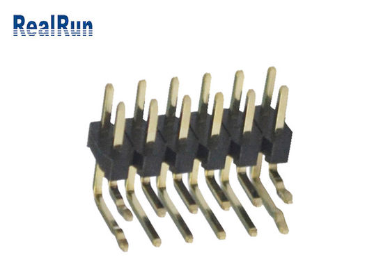 Singolo SGS di Pin Header della plastica di 2*6 Pin Dual Row PBT