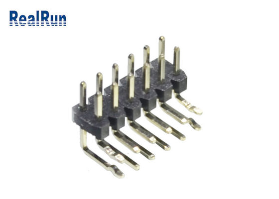 Singolo SGS di Pin Header della plastica di 2*6 Pin Dual Row PBT