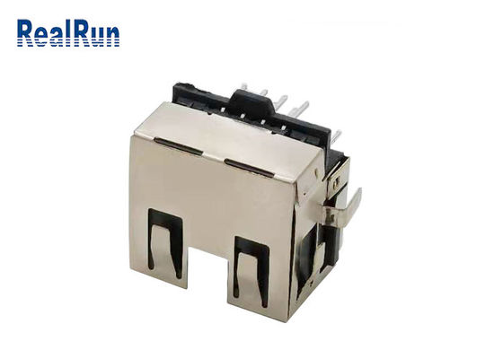 Connettore Jack 500VAC del bronzo fosforoso RJ45 di LCP UL94V-0 con lo schermo