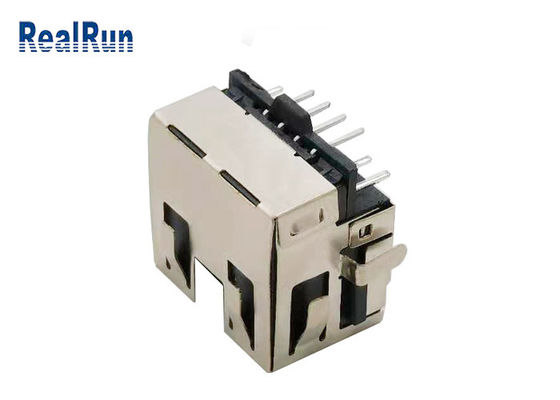 Connettore Jack 500VAC del bronzo fosforoso RJ45 di LCP UL94V-0 con lo schermo