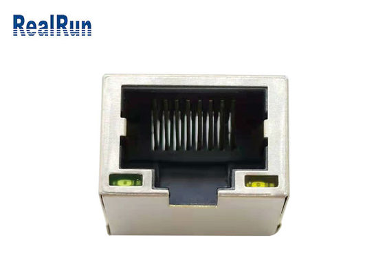 Luce modulare 1.5A del PWB 8pin RJ45 Jack Connector Right Angle With LED