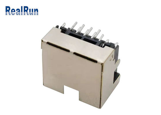 Luce modulare 1.5A del PWB 8pin RJ45 Jack Connector Right Angle With LED