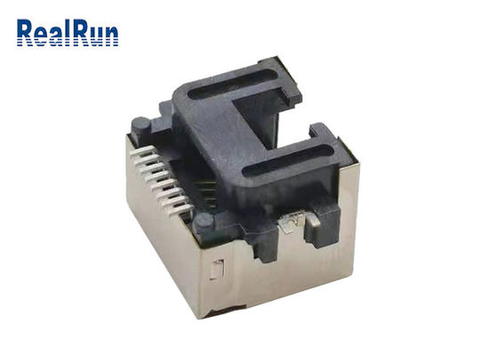 Incavo LCP UL94V-0 del connettore di Shell 1000VAC SMT 8pin Rj45 del metallo