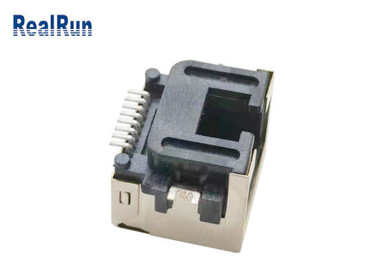 Incavo LCP UL94V-0 del connettore di Shell 1000VAC SMT 8pin Rj45 del metallo