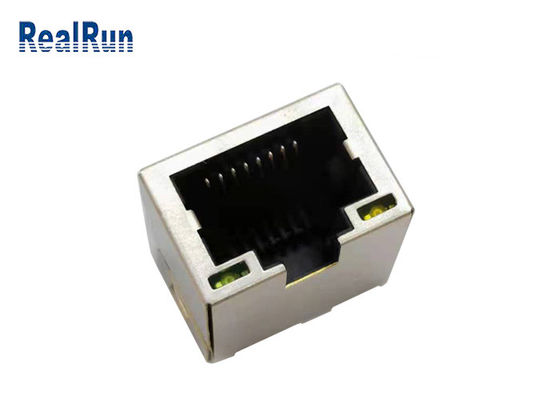 PA46 1 lega di rame del connettore del PWB del porto Rj45 Jack modulare RJ45