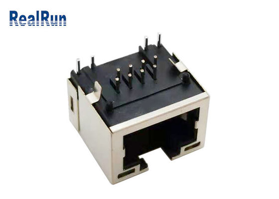 PA46 1 lega di rame del connettore del PWB del porto Rj45 Jack modulare RJ45