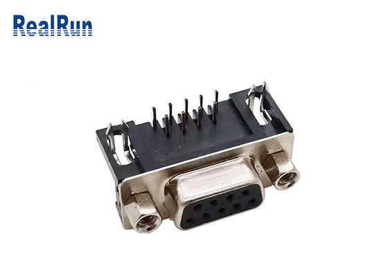 Pin ad angolo retto del Dott 9 di VGA del connettore dell'isolante D di 1000VAC PBT sotto