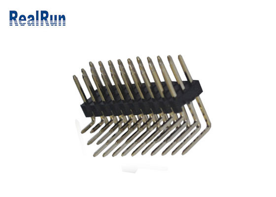 Fila di superficie Pin Header del connettore maschio tre del supporto di PBT 2.54mm