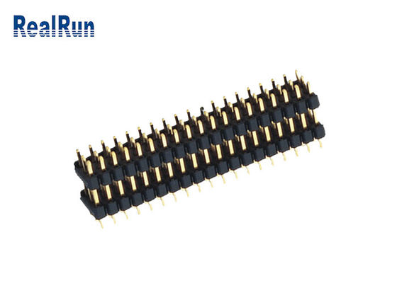 Connettore dell'intestazione della IMMERSIONE di Pin Header Dual Plastic del maschio del passo di UL94V-0 2.54mm