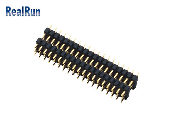 Connettore dell'intestazione della IMMERSIONE di Pin Header Dual Plastic del maschio del passo di UL94V-0 2.54mm