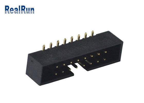 Plastica doppia del nero dell'intestazione PA6T della scatola di SMT di fila del passo 2.0mm
