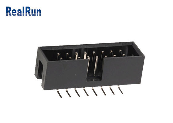 Plastica doppia del nero dell'intestazione PA6T della scatola di SMT di fila del passo 2.0mm