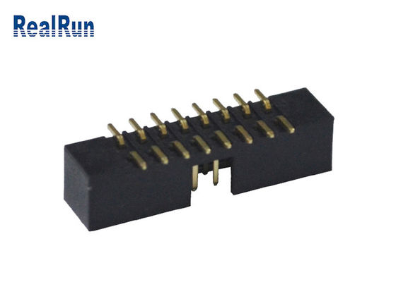 Plastica doppia del nero dell'intestazione PA6T della scatola di SMT di fila del passo 2.0mm