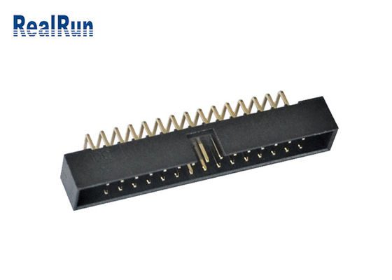 connettore maschio di Pin IDC del connettore 30 dell'intestazione del contenitore di lega per saldatura PBT di 2.0mm 90 gradi