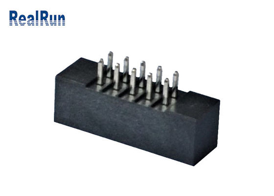 Intestazione 18 26 Pin Connector PA6T PBT della scatola della IMMERSIONE del passo di UL94V-0 2.54mm