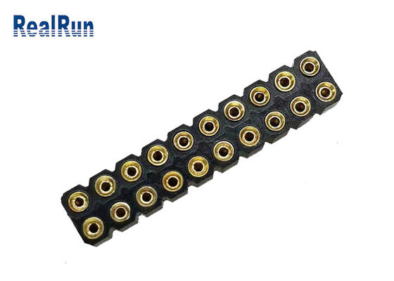 IMMERSIONE Pin Female Header 20 Pin Dual Row Socket Connector di PBT 2.54mm