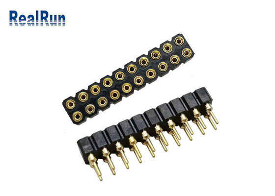 IMMERSIONE Pin Female Header 20 Pin Dual Row Socket Connector di PBT 2.54mm
