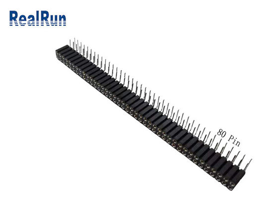 SGS femminile rotondo di Pin di UL94V-0 2.54mm Pin Header Right Angle 80