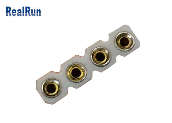 immersione terminale femminile di fila 4P del connettore 1 dell'oro 1000V RMS di 2.54mm