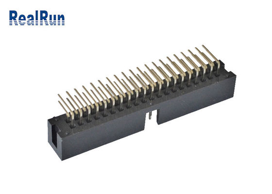 Fila PA9T del connettore UL94V-0 90° dell'intestazione della scatola del passo 2.54mm doppia