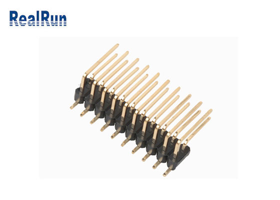Strato doppio SMD Pin Header Right Angle Brass PA6T PBT di DC500V