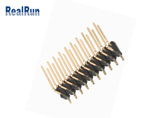 Strato doppio SMD Pin Header Right Angle Brass PA6T PBT di DC500V