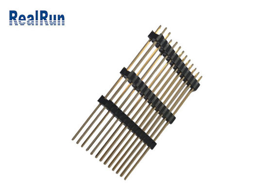 Au doppio 3U di Pin Header Straight Three Plastic di fila di PBT LCP PA6T 40P»