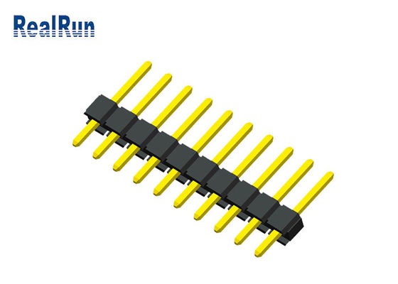 singolo connettore del bordo del PWB di Pin Header PA6T PBT di fila di 1x10P UL94V-0