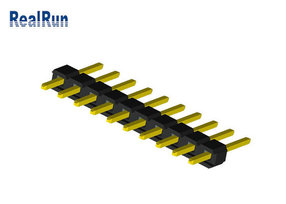 singolo connettore del bordo del PWB di Pin Header PA6T PBT di fila di 1x10P UL94V-0