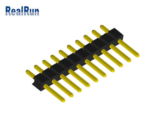 singolo connettore del bordo del PWB di Pin Header PA6T PBT di fila di 1x10P UL94V-0