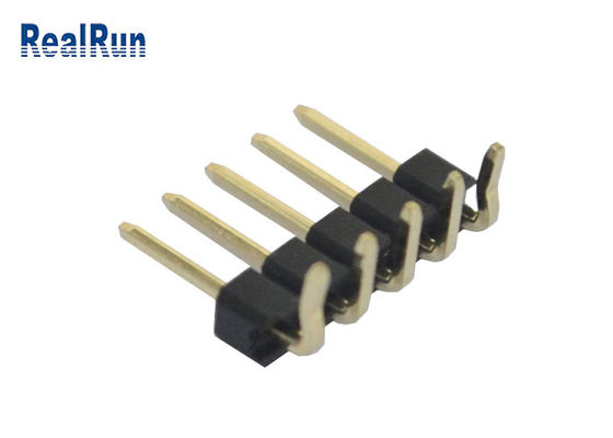 singola fila UL94V-0 ad angolo retto di 3A 5P PA6T PBT LCP SMT Pin Header 2.54mm