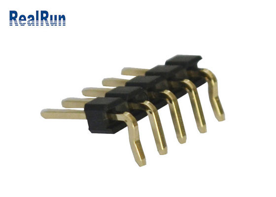 singola fila UL94V-0 ad angolo retto di 3A 5P PA6T PBT LCP SMT Pin Header 2.54mm