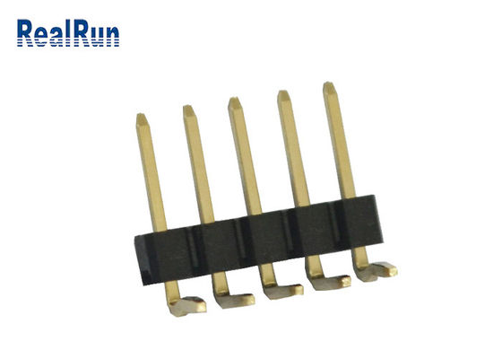 singola fila UL94V-0 ad angolo retto di 3A 5P PA6T PBT LCP SMT Pin Header 2.54mm