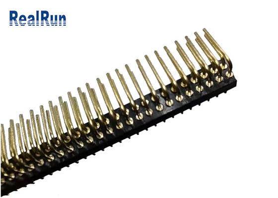 giro Pin Header Right Angle femminile UL94V-0 ISO9001 di 2*35P CuZn38Pb2