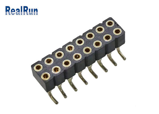 Passo femminile SMT SMD ISO9001 del connettore 2.54mm dell'intestazione di PBT PA6T PPS L7.40