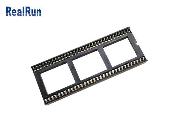 Bronzo fosforoso della IMMERSIONE PBT UL94V-0 del connettore dell'incavo del testo del PWB 64P 1.778mm CI
